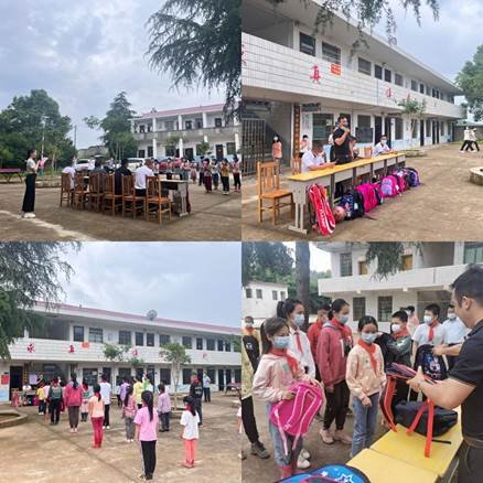 邵陽縣衛(wèi)生健康局墟落振興駐下花橋鎮(zhèn)雙聯(lián)村第一書記劉小虎慰問雙聯(lián)小學(xué)，和孩子們、先生一路過六一！