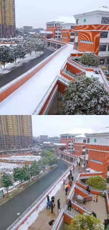 寒風(fēng)送瑞雪掃雪暖人心