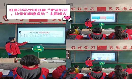 武岡市紅星小學開展“護苗舉措，讓我們健康成長”主題班會運動