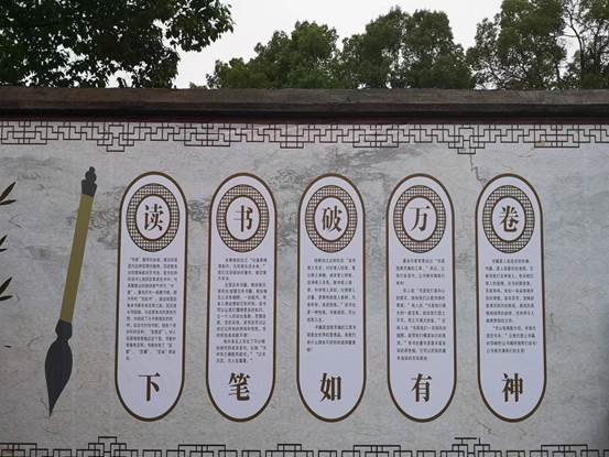 洞口縣茶場黌舍校園文化墻成浸潤門生心靈的勵志風(fēng)景線