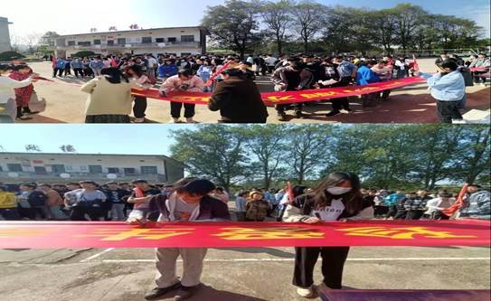 邵陽(yáng)縣下花橋鎮(zhèn)雙江中學(xué)落實(shí)防溺水全員簽名運(yùn)動(dòng)