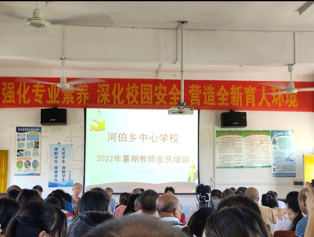 秣馬厲兵教師培訓 終身學習鍛造尖兵——河伯鄉(xiāng)暑期教師全員培訓通訊