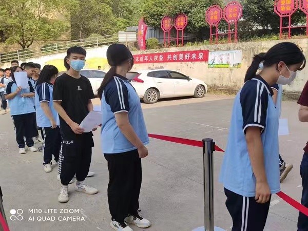 邵陽縣塘渡口鎮(zhèn)玉田初級中學開展全員核酸檢測