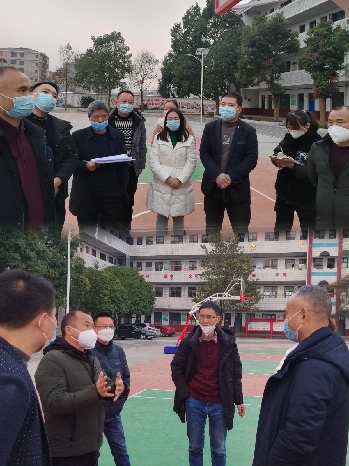 白沙中學(xué)創(chuàng)鄉(xiāng)鎮(zhèn)標(biāo)準(zhǔn)化寄宿制學(xué)校迎檢評(píng)估驗(yàn)收工作