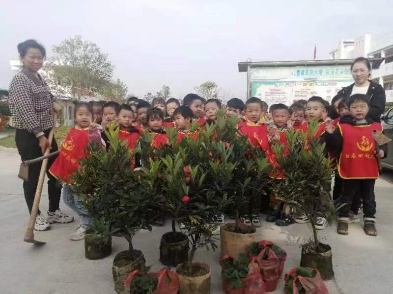 新寧縣萬塘鄉(xiāng)白馬田幼兒園 開展“我和小樹共成長”植樹節(jié)主題活動(dòng)