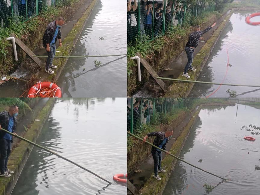 新寧縣白沙中學防溺水應急演練