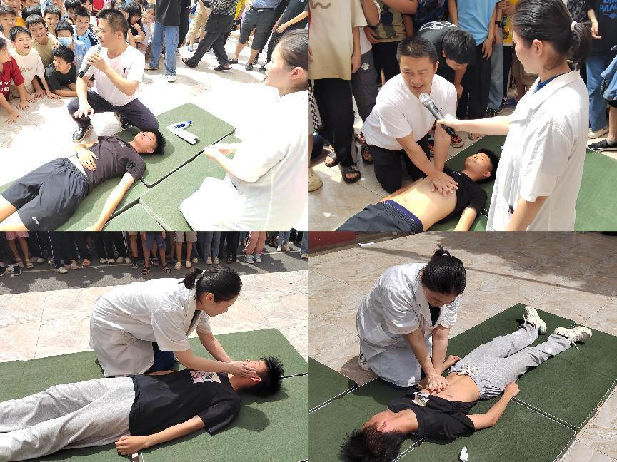 新寧縣白沙中學防溺水應急演練