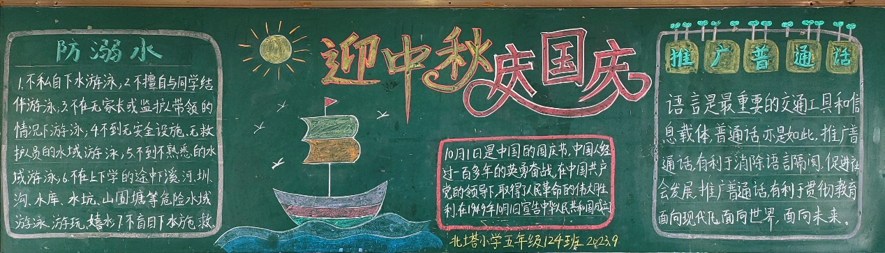 北塔小學(xué)：推廣普通話  精美黑板報(bào)來助力