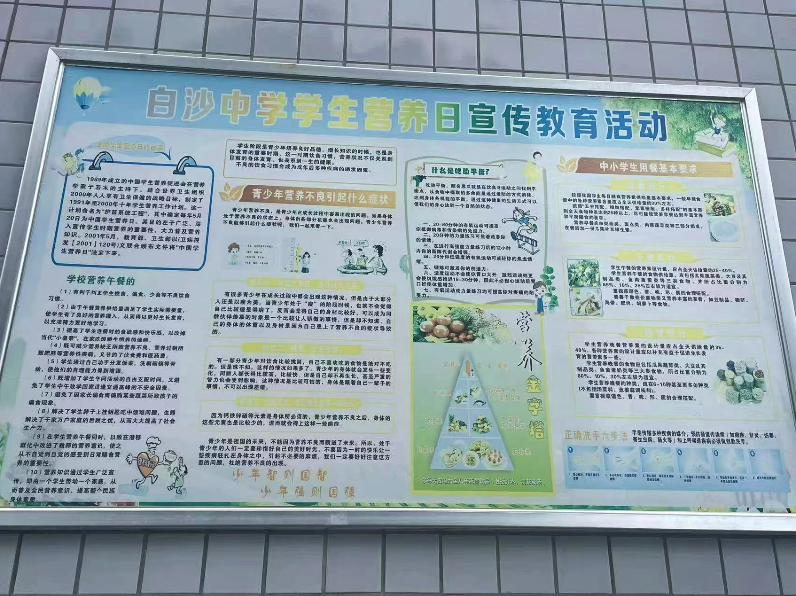 白沙中學成功舉辦“5.20學生營養(yǎng)周”